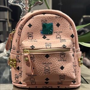 Fashion Jewelry Pink Teddy Bear Backpack